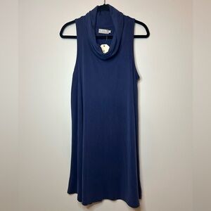 Nation LTD Cowl Neck Shift Dress Women’s Size L Sleeveless Soft Modal Blend Blue